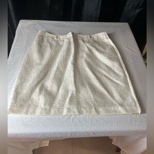 Worthington Textured Cream A-Line Skirt